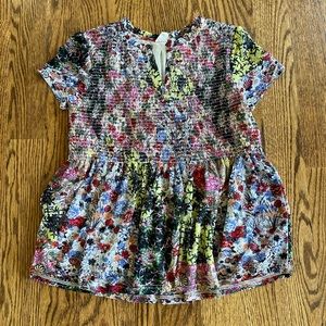 Anthropologie Akemi & Kin smocked size XS top